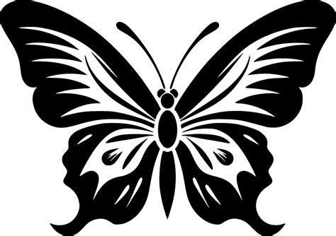 Butterfly, Black and White Vector illustration 26693558 Vector Art at ...