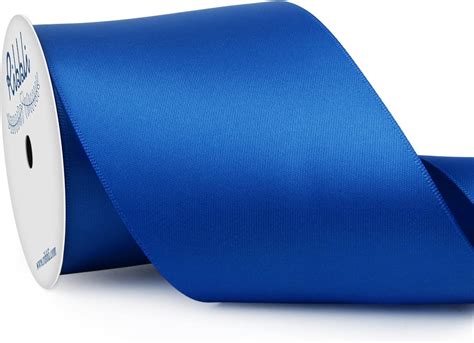 Amazon Ribbli Royal Blue Double Faced Satin Ribbon 3 X