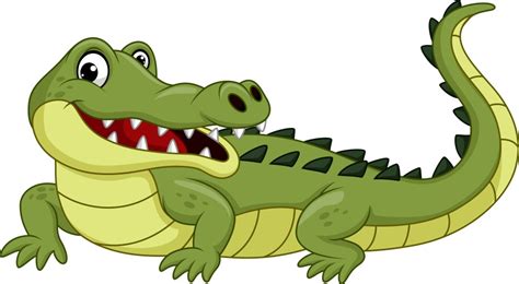 Cartoon crocodile isolated on white background Vector Image