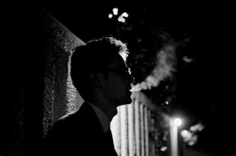 Premium Photo Side View Of Man Smoking At Night