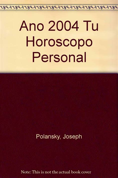 Tu Hor Scopo Personal Polansky Joseph Amazon