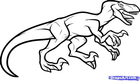 Raptor Dinosaur Drawing at GetDrawings | Free download