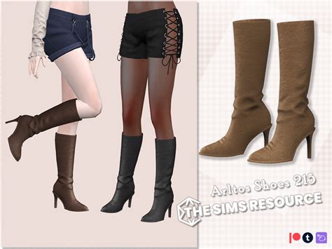 The Sims Resource Leather Boots 215