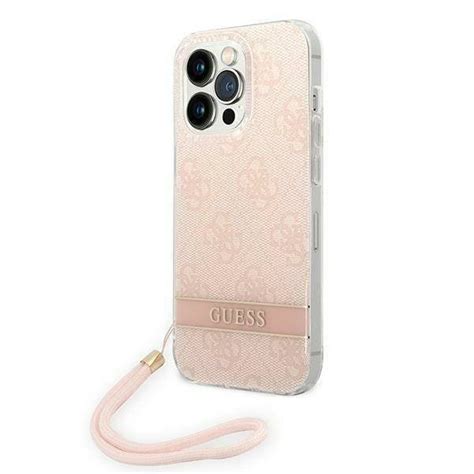 Oryginalne Etui IPHONE 14 PRO MAX Guess Hardcase 4G Print Strap ...