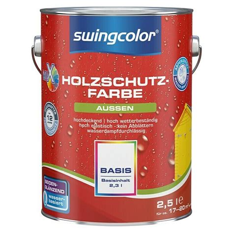 Swingcolor Mix Holzschutzfarbe Basismischfarbe 1 2 5 L