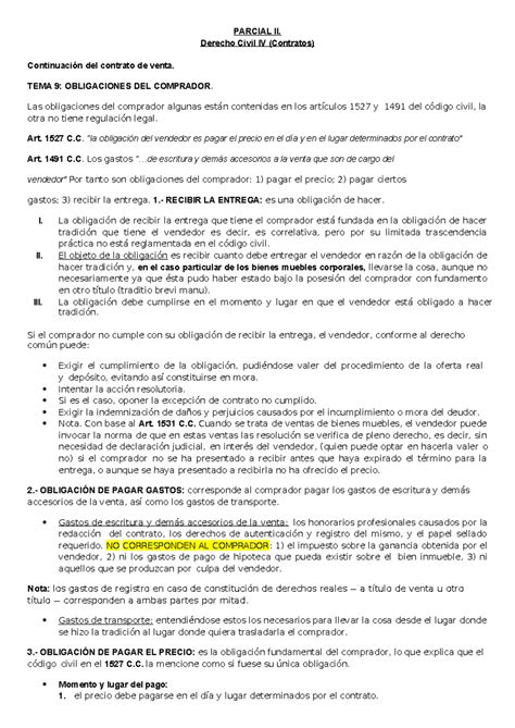 Guía Civil IV Angel Perdomo 2do parcial PARCIAL II Derecho Civil IV