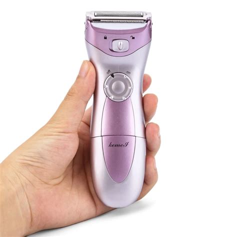 Kemei Electric Epilator Rechargeable Hair Remover Mini Washable Shaving