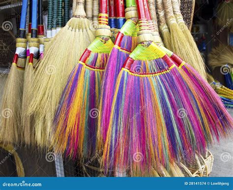 Colourful Brooms Stock Images - Image: 28141574