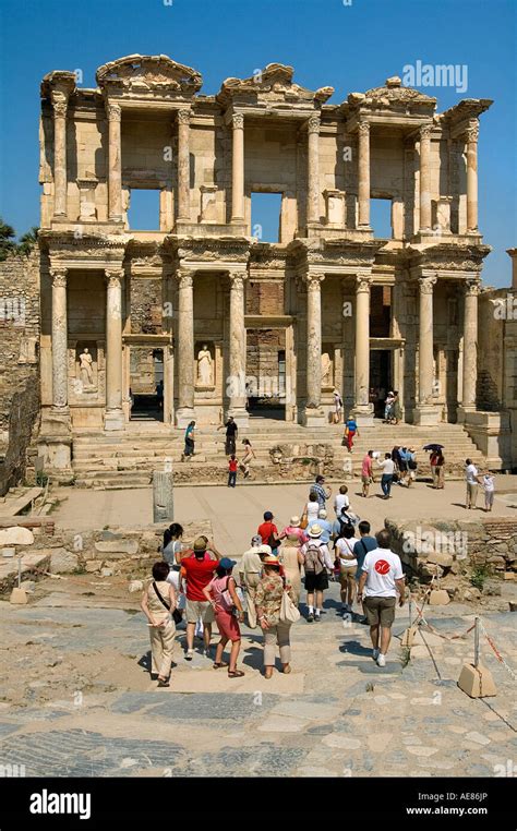 Celsus Library Ephesus Selcuk Izmir Turkey Stock Photo Alamy