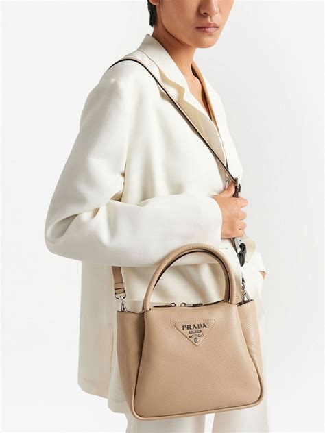 Prada Logo Lettering Top Handle Bag Farfetch