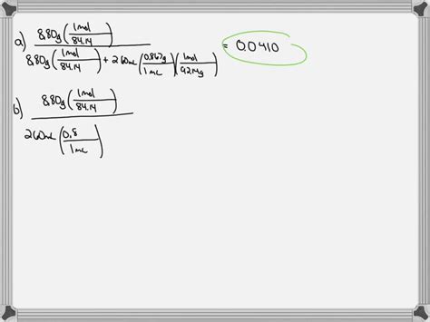 Solved Assuming Solution Density Of Llogjml What Is The Molarity