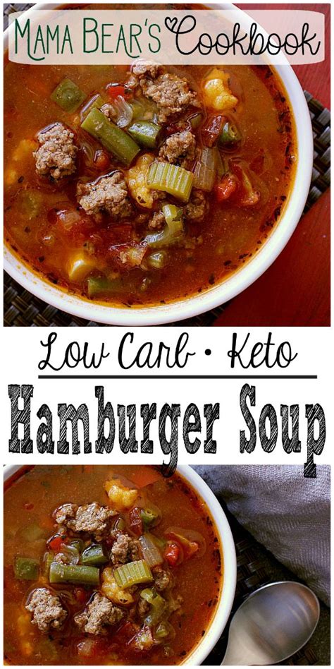 Low Carb Hamburger Soup Keto Recipes Dinner Low Carb Soup Recipes