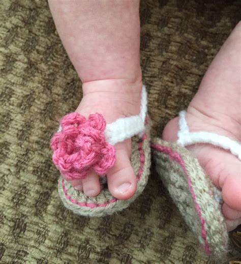 Handmade Crochet Baby Flip Flop Sandals 0 3 Months By Bscottish