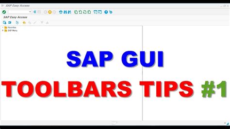 SAP GUI TOOLBARS TIPS Part 01 YouTube