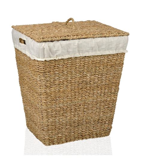 Panier Linge Rectangulaire En Rotin Et Int Rieur En Lin Wadiga