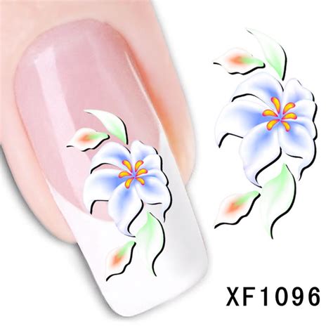 Buy 1pcs Diy Water Transfer Nail Art Stickers Flower For Nail Art Tools