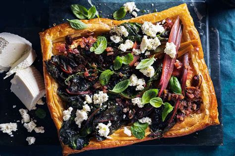 Ricotta Lemon And Rainbow Chard Tart Recipe Recipes Au