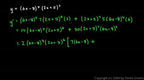 Calculus 307g Product Rule Examples 9 10 11 Youtube