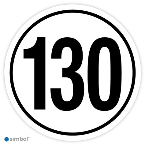 Tempostickers Maximaal 130 km - Max Tempo 130 km - Simbol.nl