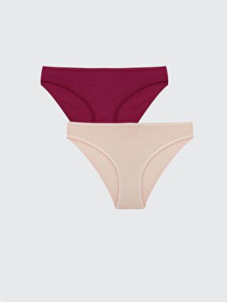 LCW Young Pembe Düz Bikini Külot li Paket S NV Z YBX LCW