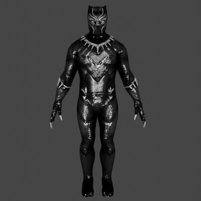 Black Panther Low Poly 3D Model By 3d Services