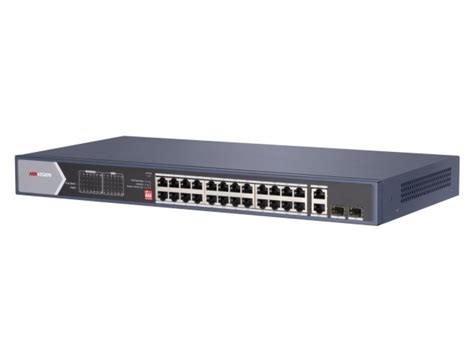 24-портовый неуправляемый Hi-PoE коммутатор Hikvision DS-3E0528HP-E ...