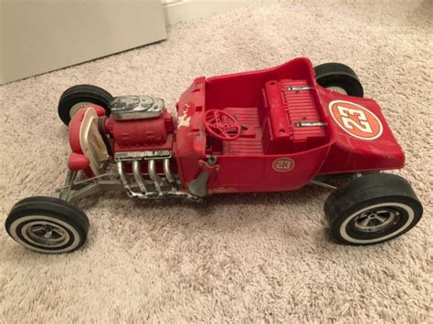 Vintage Marx Big Red Hot Rod Roadster Ford Model T Bucket Toy Car Antique Price Guide Details