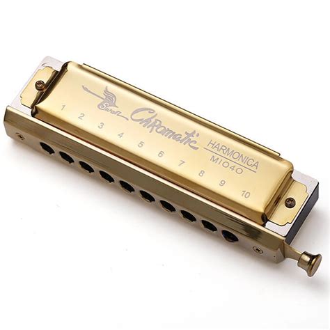 Swan Chromatic Harmonica 10 Holes Blues Harp Mouth Organ Key C Note Piano Types Harmonica Wood ...