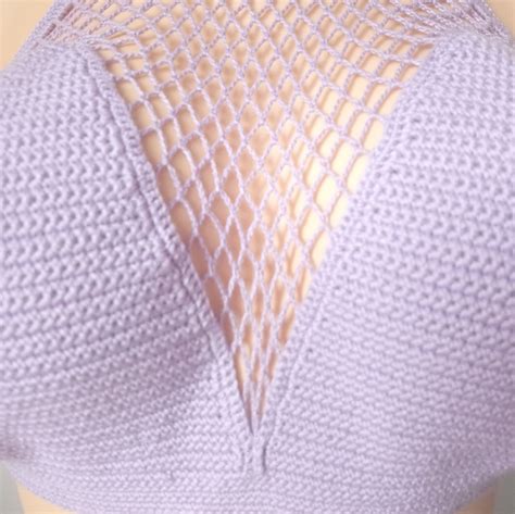 Crochet Crop Top Sexy Bralette Mesh Bikini Top Lace Crop Top Summer Knit Top Crochet Bra Sexy