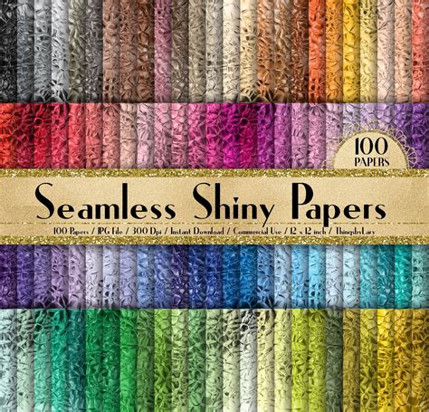 100 Seamless Shiny Papers In 12inch300 Dpi Planner Etsy