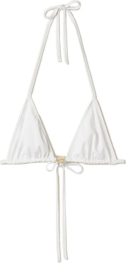 Miu Miu Triangle Cup Bikini Top ShopStyle Two Piece Swimsuits