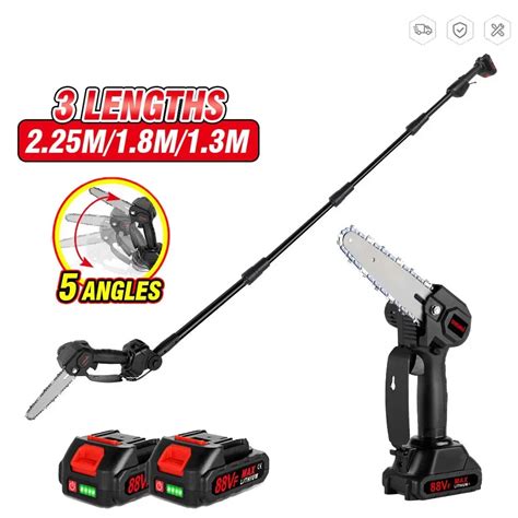 W M Cordless Electric High Branch Saw Telescoping Chainsaw