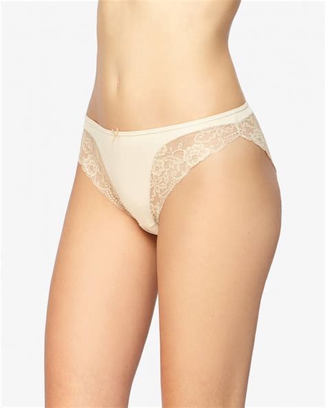33231 Bikini microfibre effet string avec dentelle française Linge et couette