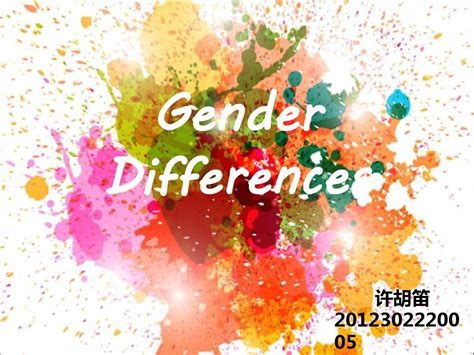 Gender Difference性别差异 Word文档在线阅读与下载 无忧文档