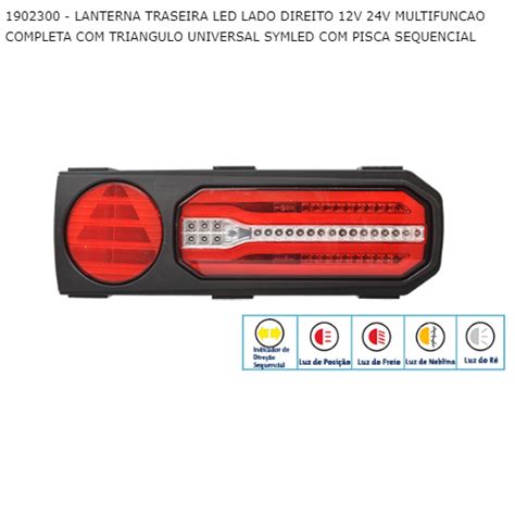 Lanterna Traseira Led Lado Direito V V Multifuncao Completa