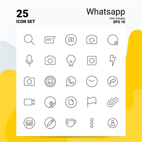 25 WhatsApp Icon Set 100 Editable EPS 10 Files Business Logo Concept ...