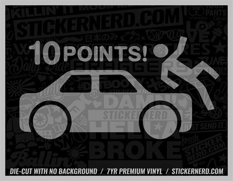 10 Points Sticker Vinyl Car Decals Funny Window Decal Jdm Kdm Cars