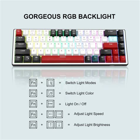 Wireless Mechanical Gaming Keyboard Keys Hot Swappable Compact Rgb Backlit Gaming