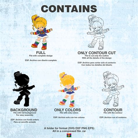 Vector Rainbow Brite Svg Png Dxf Eps Dise O Para Impresi N O Etsy Uk