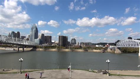 Bridge to Cincinnati over the river in Ohio image - Free stock photo ...