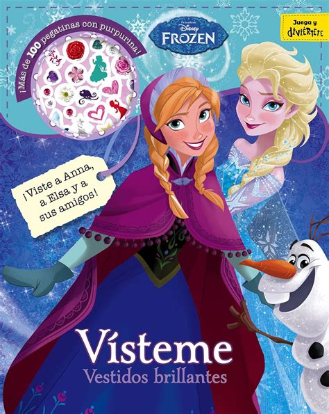 Frozen Vísteme Vestidos brillantes Adhesivos con purpurina Disney