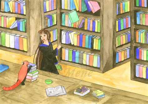 HOL - In the Hogwarts Library by mene on DeviantArt