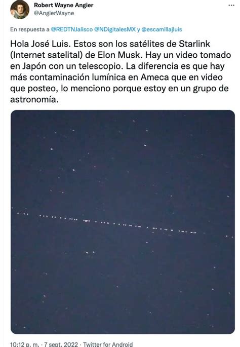 Sat Lites Starlink D Nde Y Cu Ndo Se Podr N Ver Los Ovnis De Elon