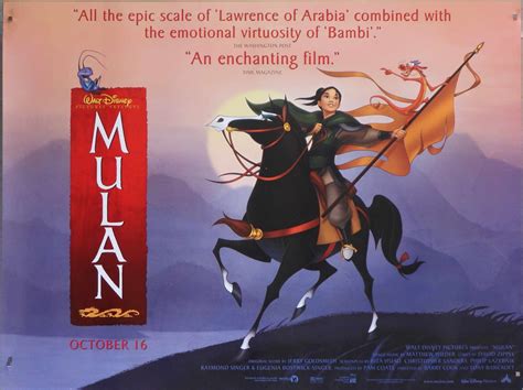 Mulan Original Movie Poster UK Quad 40 X30 Simon Dwyer A Fast And