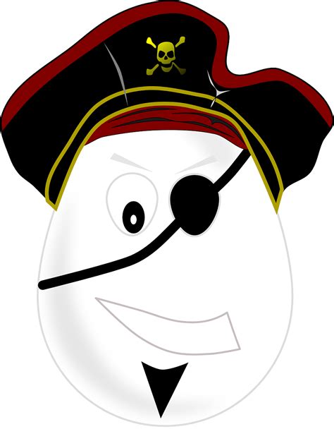 Pirate Man One Eyed Person Egg Transparent Image Clip Art Library