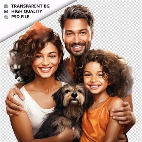 Familia R Pida Latina Estilo Ultra Realista Fondo Blanco Archivo Psd Premium