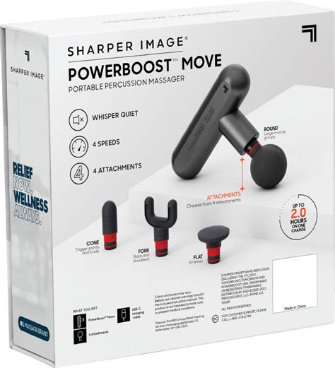 Sharper Image Powerboost Move Deep Tissue Travel Percussion Massager