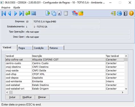 Cross Segmentos Linha Datasul Mre Parametriza O Do Configurador