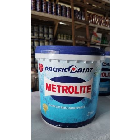 Jual Cat Tembok METROLITE 3 KG Pacific Paint PUTIH Metrolit Galon 3