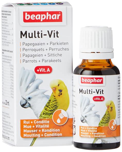 Beaphar Bogena Multi Vitamin for Parrots and Large Parakeets, 20 ml ...